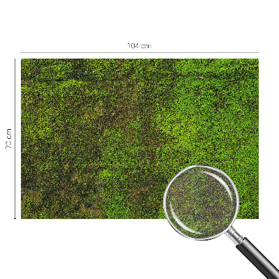 Non-woven photo wallpaper with a green carpet design