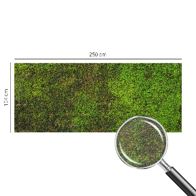 Non-woven photo wallpaper with a green carpet design