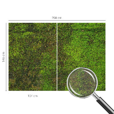 Non-woven photo wallpaper with a green carpet design
