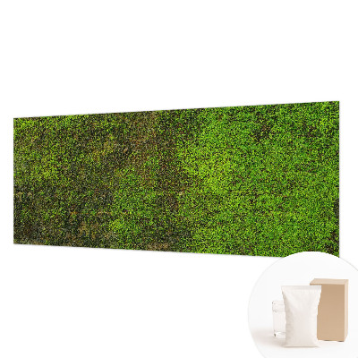 Non-woven photo wallpaper with a green carpet design
