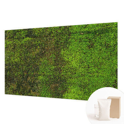 Non-woven photo wallpaper with a green carpet design