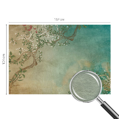 Wallpaper mural with a floral harmony design