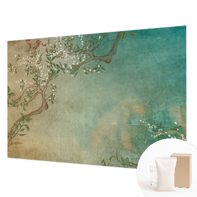 Wallpaper mural with a floral harmony design