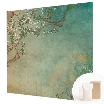 Wallpaper mural with a floral harmony design