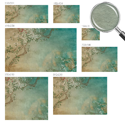 Wallpaper mural with a floral harmony design
