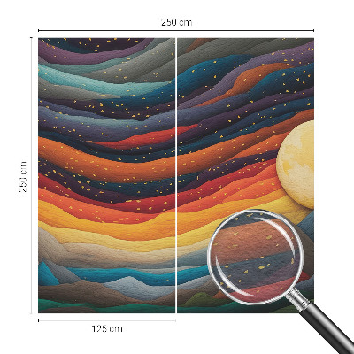 Modern wall mural Colorful mountains
