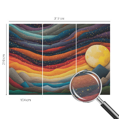 Modern wall mural Colorful mountains