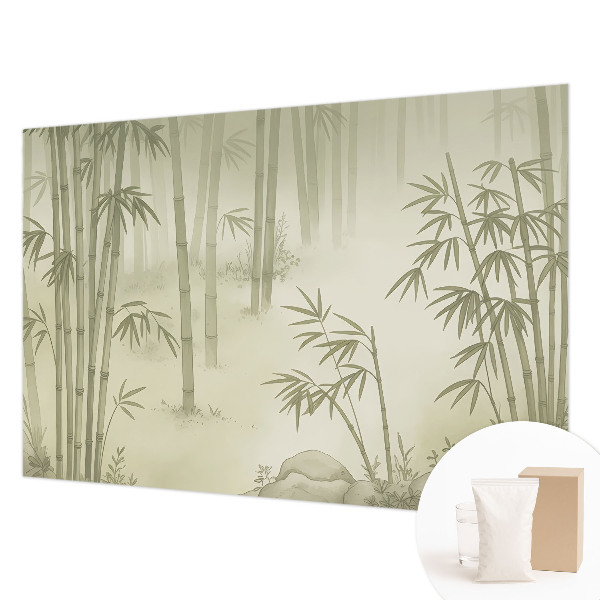 Bedroom wall mural wallpaper featuring a peaceful landscape