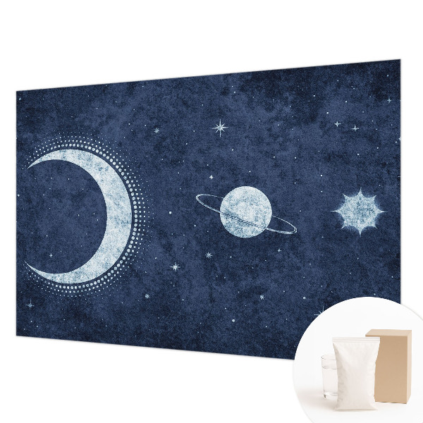 Large wall mural with a star motif