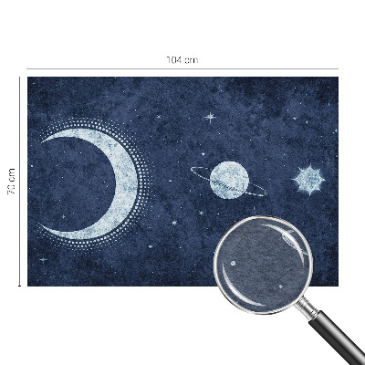 Large wall mural with a star motif