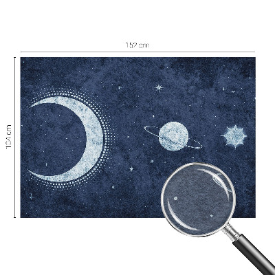 Large wall mural with a star motif