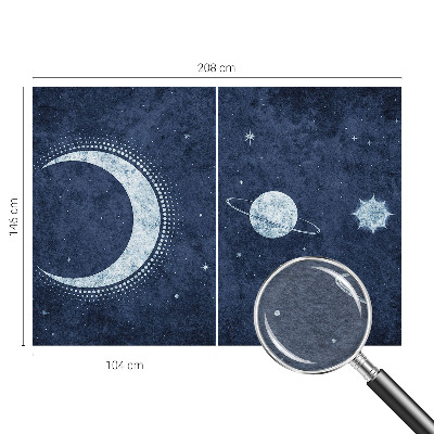 Large wall mural with a star motif