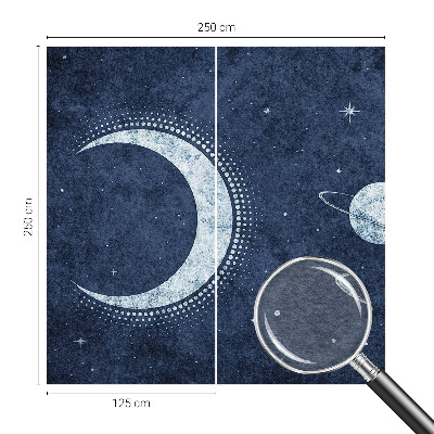 Large wall mural with a star motif