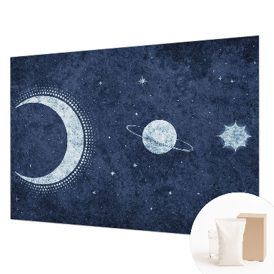 Large wall mural with a star motif
