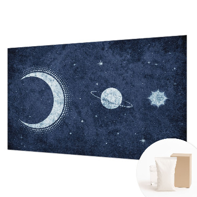 Large wall mural with a star motif