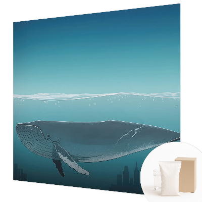Large wallpaper mural featuring the Water Harmony design