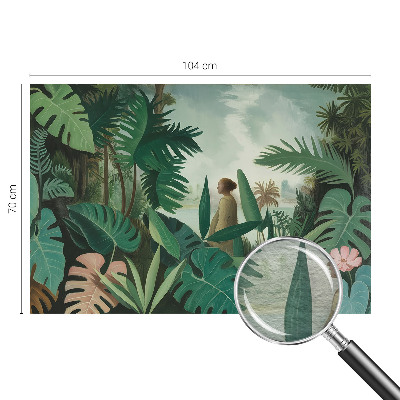 Large wall mural wallpaper with an exotic jungle motif