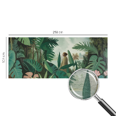 Large wall mural wallpaper with an exotic jungle motif