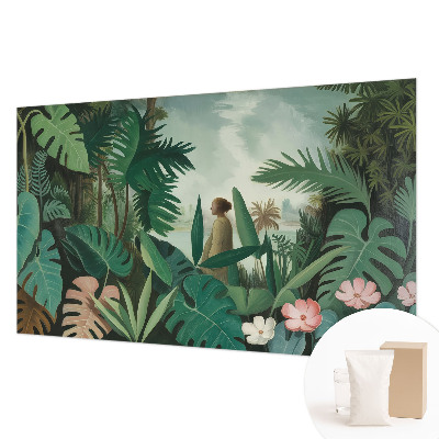 Large wall mural wallpaper with an exotic jungle motif