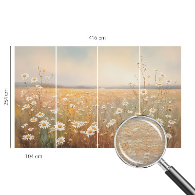High quality photo wallpaper with a flower meadow motif