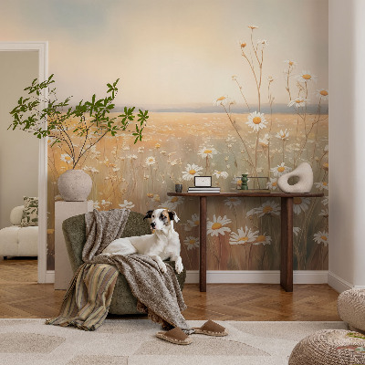 High quality photo wallpaper with a flower meadow motif