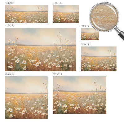 High quality photo wallpaper with a flower meadow motif