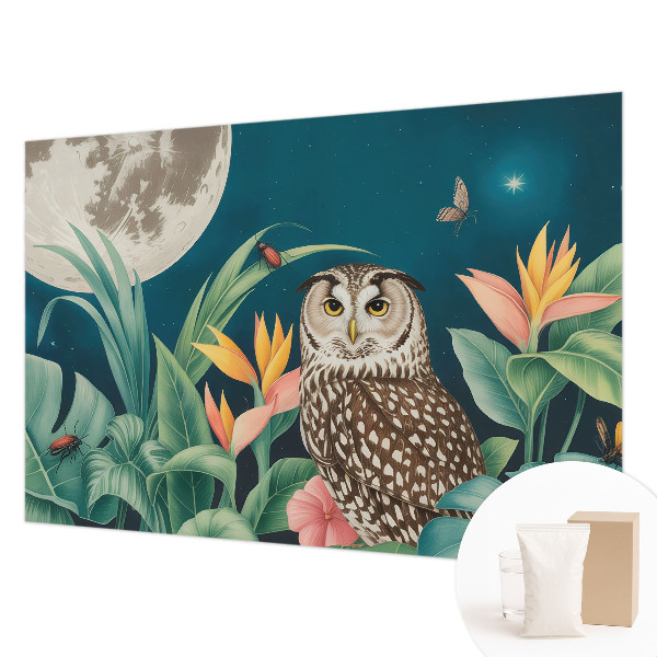 High quality wall mural wallpaper with the Moon Safari design