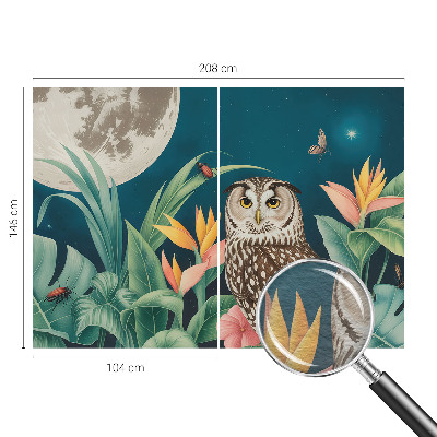 High quality wall mural wallpaper with the Moon Safari design