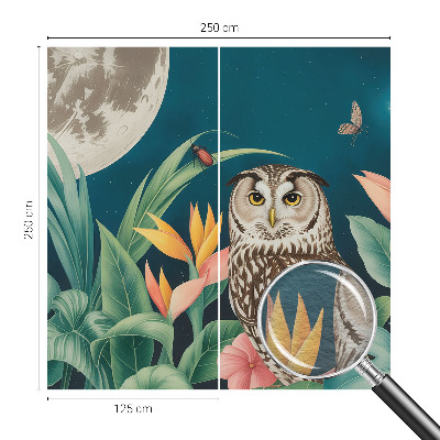High quality wall mural wallpaper with the Moon Safari design