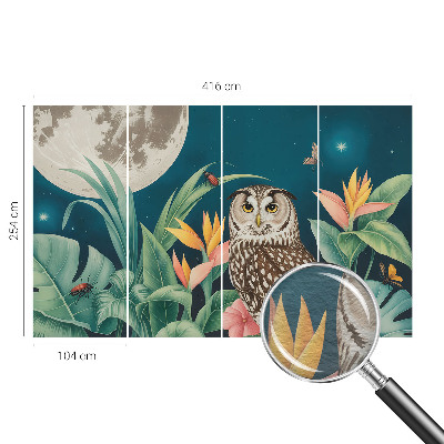 High quality wall mural wallpaper with the Moon Safari design