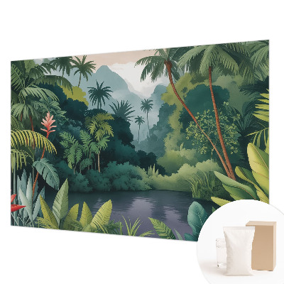 Premium photo wallpaper with an exotic scenery motif