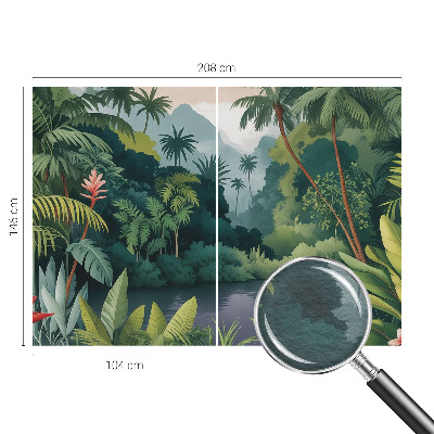 Premium photo wallpaper with an exotic scenery motif