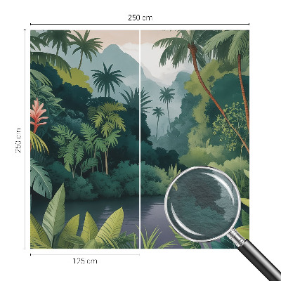 Premium photo wallpaper with an exotic scenery motif