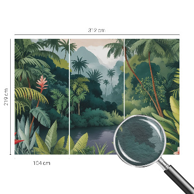 Premium photo wallpaper with an exotic scenery motif
