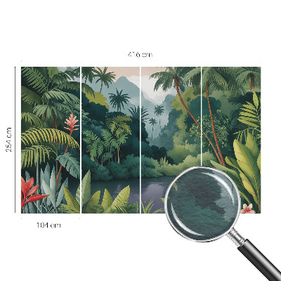 Premium photo wallpaper with an exotic scenery motif