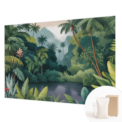 Premium photo wallpaper with an exotic scenery motif