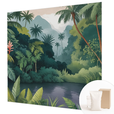 Premium photo wallpaper with an exotic scenery motif