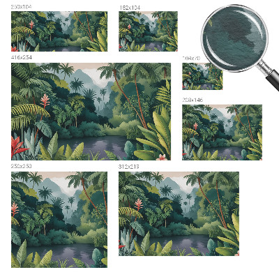Premium photo wallpaper with an exotic scenery motif