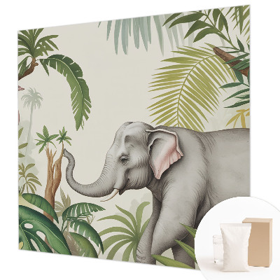 Decorative wall mural for living room featuring an exotic scene