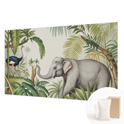 Decorative wall mural for living room featuring an exotic scene