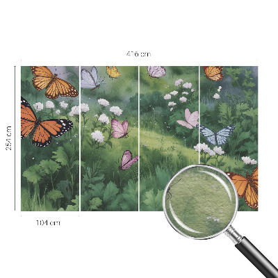 Wall mural Butterflies in the meadow