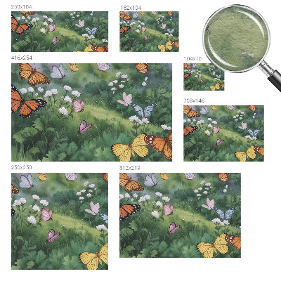 Wall mural Butterflies in the meadow