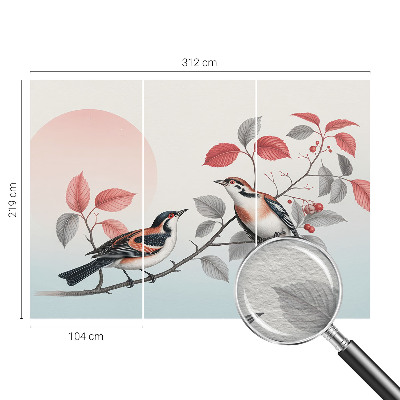 Non-woven photo wallpaper Sitting birds
