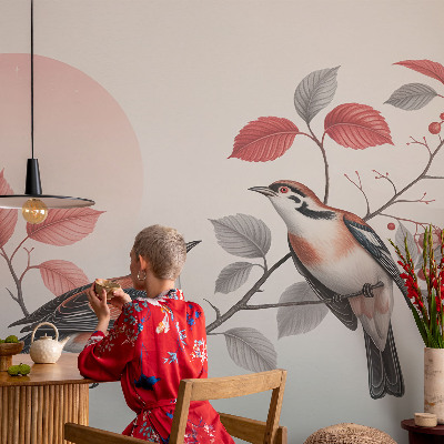 Non-woven photo wallpaper Sitting birds