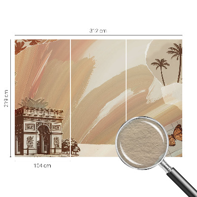 Photo wallpaper with an exotic travel motif