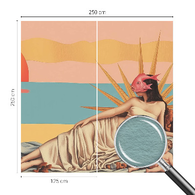 Wallpaper mural with the West of Surrealism design