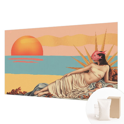Wallpaper mural with the West of Surrealism design