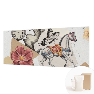 Photo wall mural with a vintage floral pattern