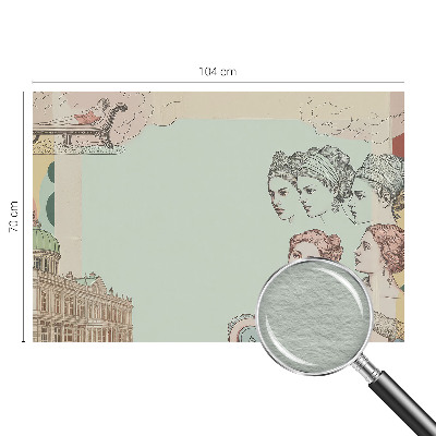Wallpaper mural for living room classic collage design