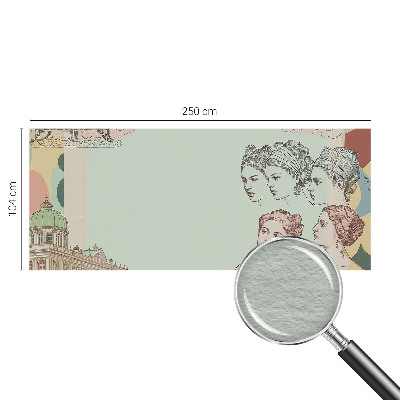 Wallpaper mural for living room classic collage design